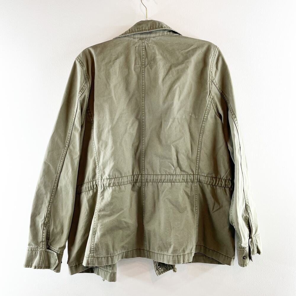 Madewell Passage Utility Cotton Zip Up Jacket Desert Olive Green XL - Picture 4 of 5